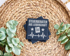Schiefer Untersetzer Steuerberater Aus Leidenschaft Herzschlag - Gesch – Bild 3