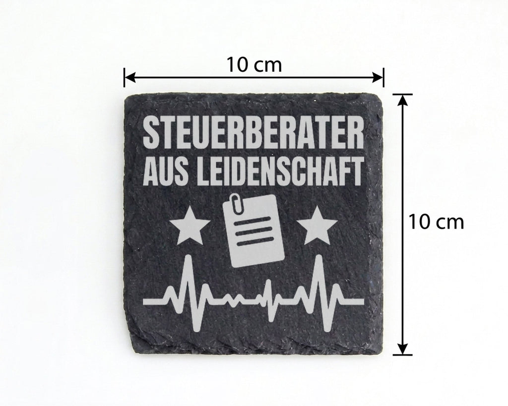 Schiefer Untersetzer Steuerberater Aus Leidenschaft Herzschlag - Gesch – Bild 4