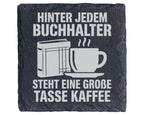 Schiefer Untersetzer Buchhalter Große Tasse Kaffee - Lustiges Geschenk – Bild 1