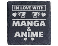 Schiefer Untersetzer In Love With Manga Anime Augen - Geschenk für Ota – Bild 1