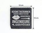 Schiefer Untersetzer Kosmetikerinnen Haben Festen Händedruck Ingenieur – Bild 4