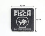Schiefer Untersetzer Fisch Nur Noch Ein Versprechen - Lustiges Geschen – Bild 4