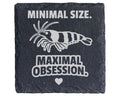 Schiefer Untersetzer Garnele Minimal Size Maximal Obsession - Geschenk – Bild 1