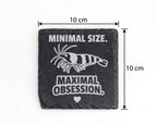 Schiefer Untersetzer Garnele Minimal Size Maximal Obsession - Geschenk – Bild 4