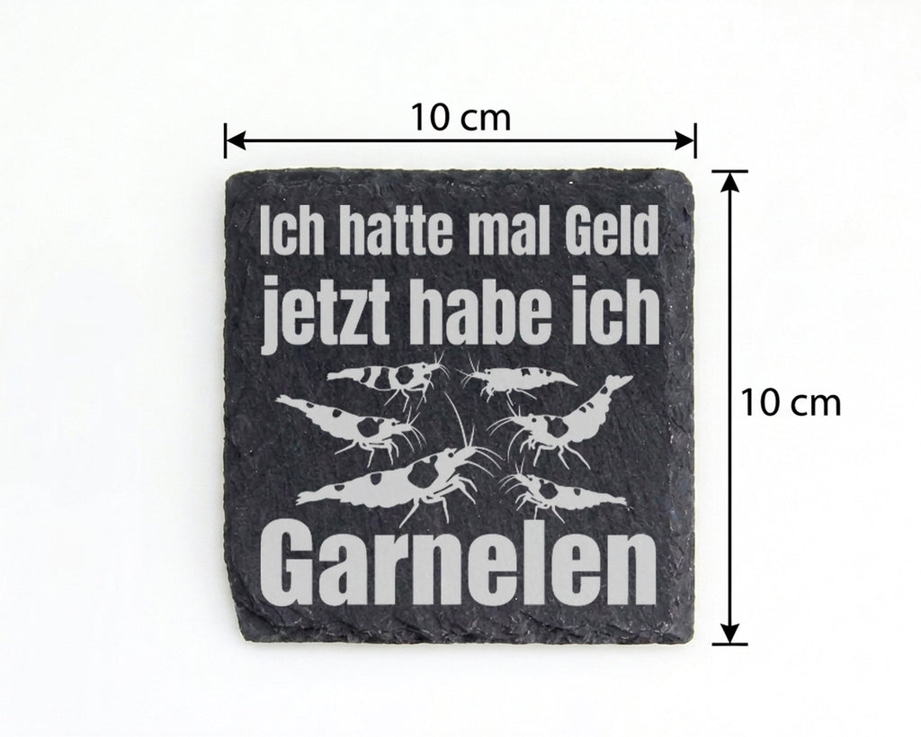 Schiefer Untersetzer Garnelen Hatte Mal Geld - Lustiges Geschenk für A – Bild 4