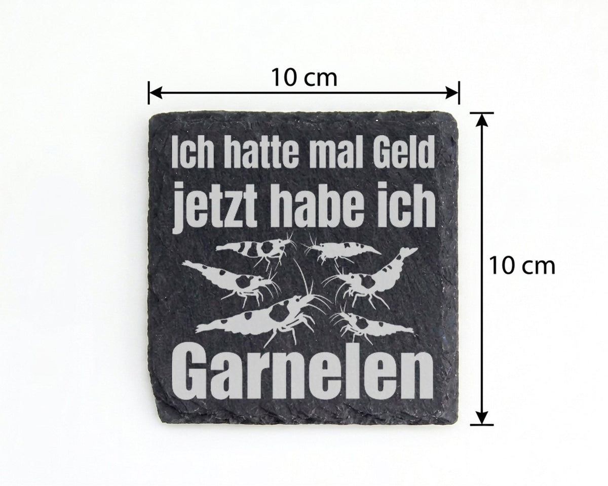 Schiefer Untersetzer Garnelen Hatte Mal Geld - Lustiges Geschenk für A – Bild 4