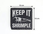 Schiefer Untersetzer Garnele Keep It Shrimple Spruch - Geschenk für Aq – Bild 4