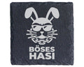 Schiefer Untersetzer Böses Hasi mit Sonnenbrille - Lustiges Geschenk f – Bild 1