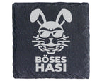 Schiefer Untersetzer Böses Hasi mit Sonnenbrille - Lustiges Geschenk f – Bild 1