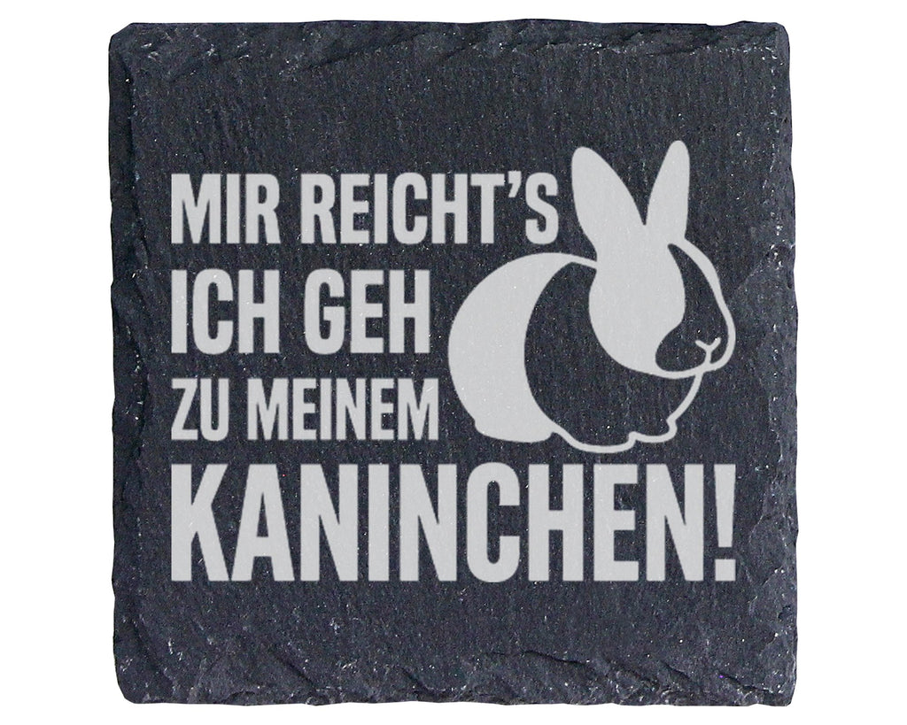 Schiefer Untersetzer Kaninchen Mir Reichts Ich Geh Zu Meinem - Lustige – Bild 1