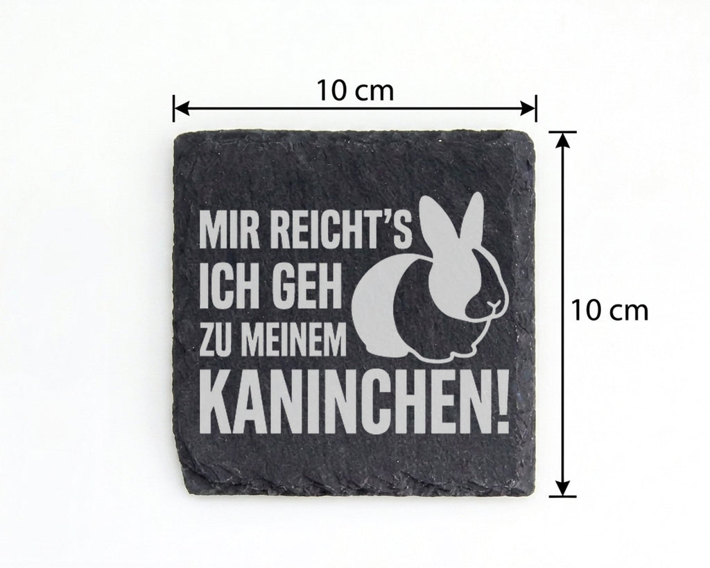 Schiefer Untersetzer Kaninchen Mir Reichts Ich Geh Zu Meinem - Lustige – Bild 4