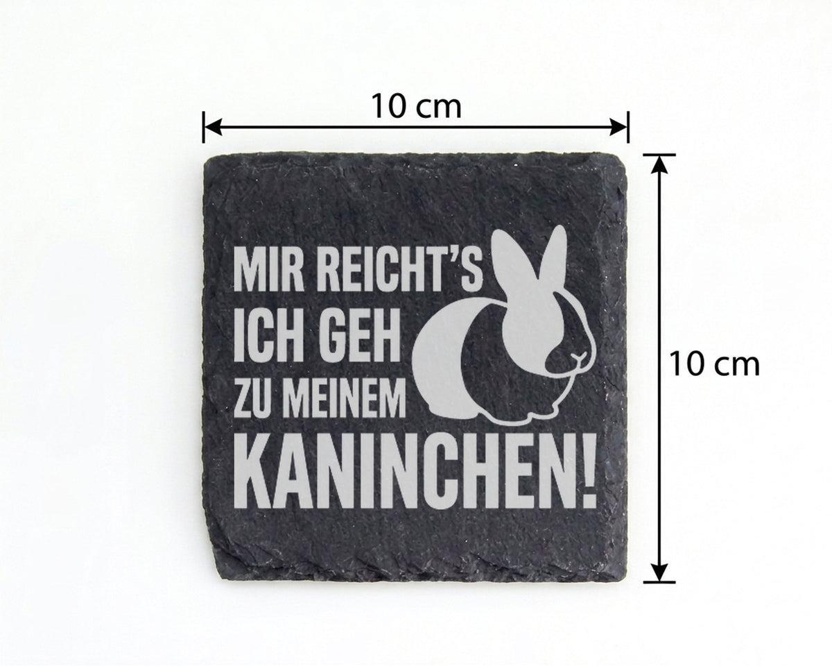 Schiefer Untersetzer Kaninchen Mir Reichts Ich Geh Zu Meinem - Lustige – Bild 4