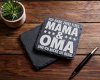 Schiefer Untersetzer Zwei Titel Mama Oma - Geschenk Für Beste Großmutt – Bild 5