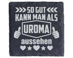 Schiefer Untersetzer Uroma So Gut Aussehen - Lustiges Geschenk für Urg – Bild 1