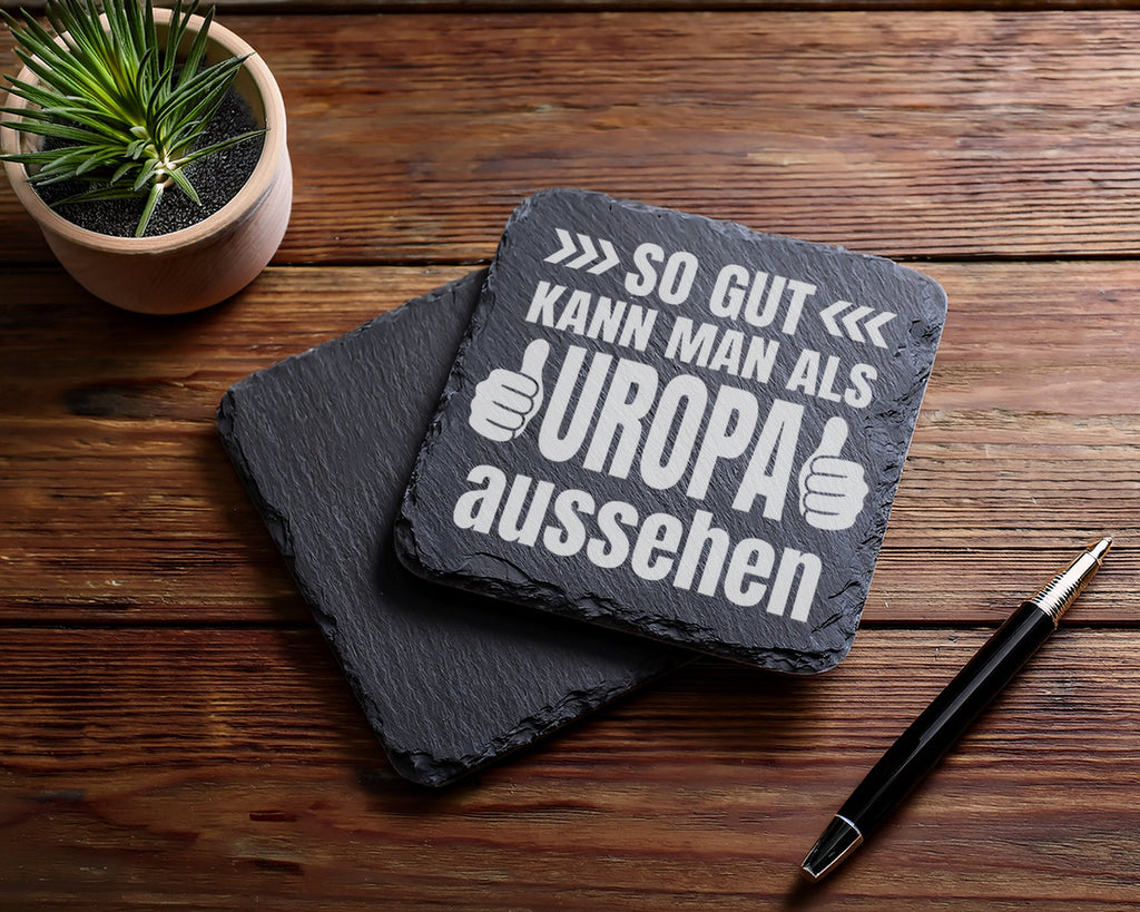 Schiefer Untersetzer So Gut Kann Man Als Uropa Aussehen - Geschenk für – Bild 5