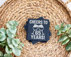 Schiefer Untersetzer 65 Jahre Cheers To Years - Geschenk zum Geburtsta – Bild 3