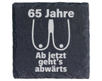 Schiefer Untersetzer 65 Jahre Busen Abwärts - Lustiges Geschenk Für Fr – Bild 1