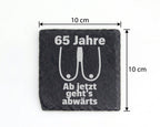 Schiefer Untersetzer 65 Jahre Busen Abwärts - Lustiges Geschenk Für Fr – Bild 4