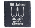 Schiefer Untersetzer 55 Jahre Ab Jetzt Gehts Abwärts - Lustiges Gesche – Bild 1