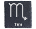 Schiefer Untersetzer Sternzeichen Skorpion Personalisiert - Geschenk f – Bild 1
