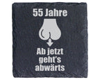 Schiefer Untersetzer 55 Jahre Abwärts - Lustiges Geschenk Für Männer Z – Bild 1