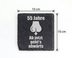Schiefer Untersetzer 55 Jahre Abwärts - Lustiges Geschenk Für Männer Z – Bild 4
