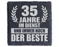 Schiefer Untersetzer 35 Jahre Im Dienst Noch Der Beste - Geschenk Für  – Bild 1