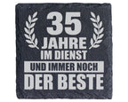 Schiefer Untersetzer 35 Jahre Im Dienst Noch Der Beste - Geschenk Für  – Bild 1