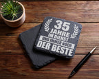 Schiefer Untersetzer 35 Jahre Im Dienst Noch Der Beste - Geschenk Für  – Bild 5