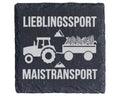 Schiefer Untersetzer Traktor Lieblingssport Maistransport - Geschenk f – Bild 1