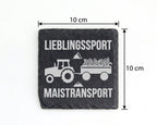 Schiefer Untersetzer Traktor Lieblingssport Maistransport - Geschenk f – Bild 4