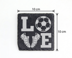 Schiefertafel Untersetzer Fußball Geschenk für Fußballer lustige Sport – Bild 4
