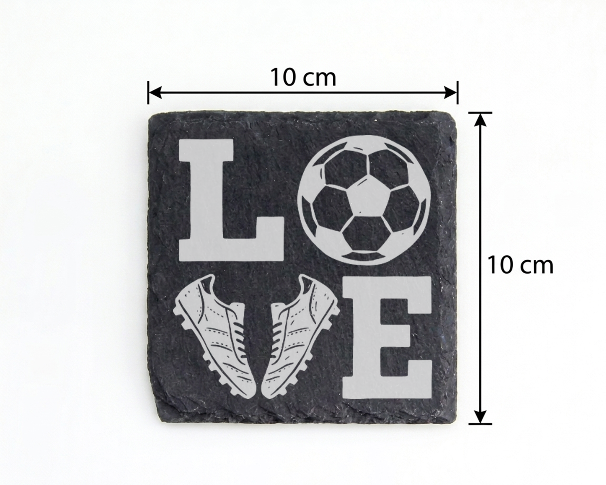 Schiefertafel Untersetzer Fußball Geschenk für Fußballer lustige Sport – Bild 4