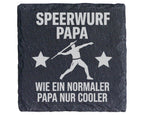 Schiefer Untersetzer Speerwurf Papa Spruch Wie Normaler Nur Cooler - G – Bild 1