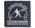 Schiefer Untersetzer Feuerwehrmann Die Besten Spruch - Geschenk für He – Bild 1