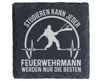 Schiefer Untersetzer Feuerwehrmann Die Besten Spruch - Geschenk für He – Bild 1