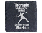 Schiefer Untersetzer Speerwerfen Keine Therapie Einfach Werfen - Gesch – Bild 1
