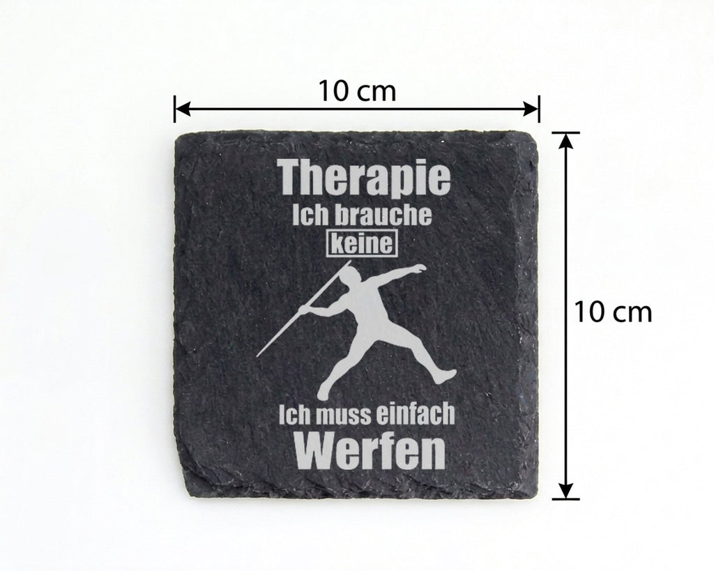 Schiefer Untersetzer Speerwerfen Keine Therapie Einfach Werfen - Gesch – Bild 4