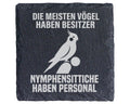 Schiefer Untersetzer Nymphensittich Personal Statt Besitzer - Lustiges – Bild 1