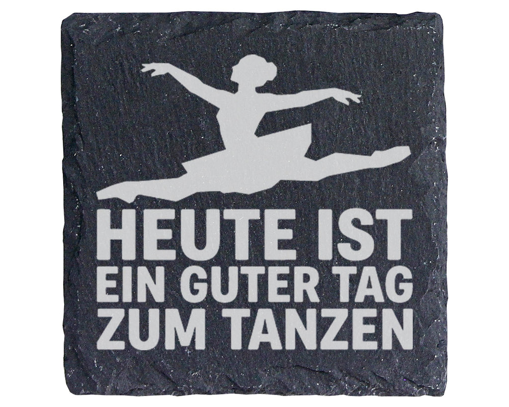 Schiefer Untersetzer Ballerina Guter Tag Zum Tanzen - Geschenk Für Tän – Bild 1