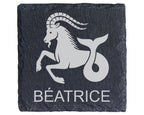 Schiefer Untersetzer Sternzeichen Steinbock mit Wunschname - Geschenk  – Bild 1