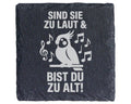 Schiefer Untersetzer Kakadu Lustiger Spruch Laut Alt - Geschenk Für Mu – Bild 1