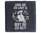 Schiefer Untersetzer Kakadu Lustiger Spruch Laut Alt - Geschenk Für Mu – Bild 1