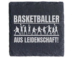 Schiefer Untersetzer Basketballer Aus Leidenschaft - Geschenk Für Spie – Bild 1