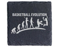 Schiefer Untersetzer Basketball Evolution - Lustiges Geschenk für Spie – Bild 1