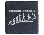 Schiefer Untersetzer Basketball Evolution - Lustiges Geschenk für Spie – Bild 1
