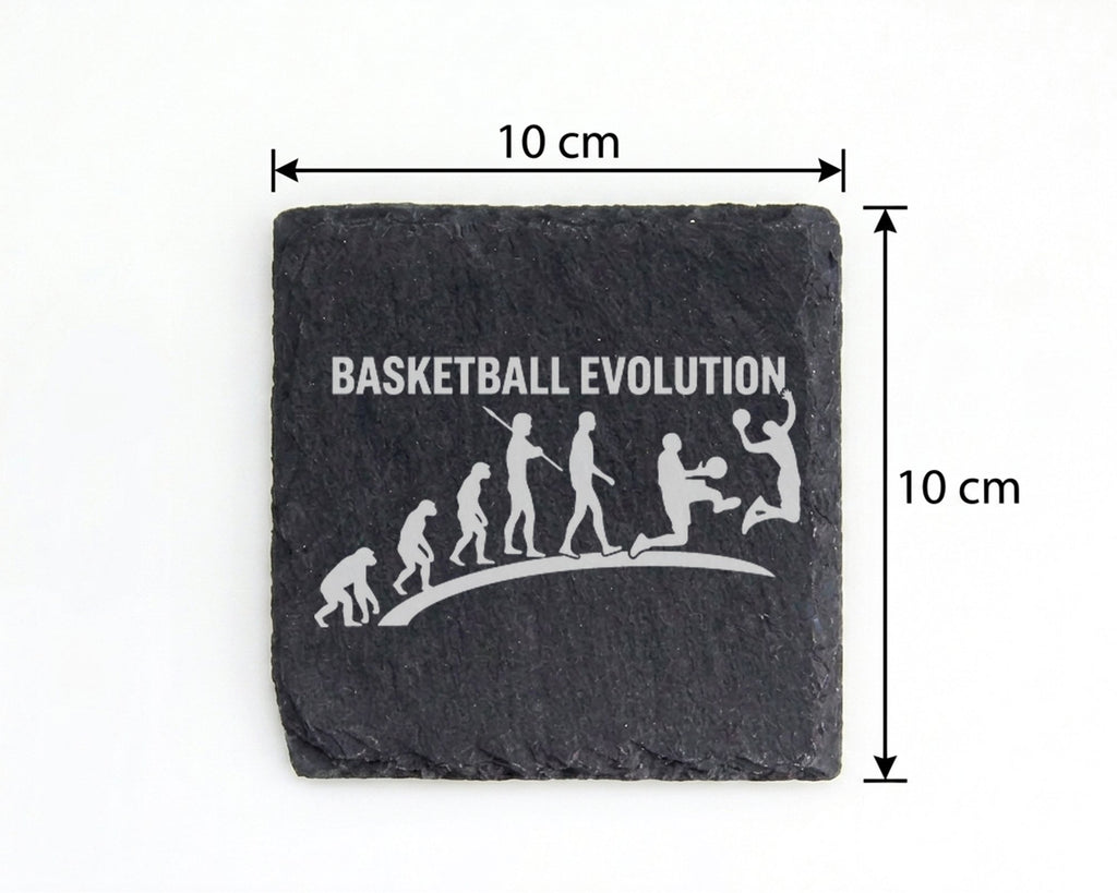 Schiefer Untersetzer Basketball Evolution - Lustiges Geschenk für Spie – Bild 4