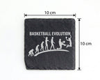 Schiefer Untersetzer Basketball Evolution - Lustiges Geschenk für Spie – Bild 4