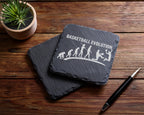 Schiefer Untersetzer Basketball Evolution - Lustiges Geschenk für Spie – Bild 5