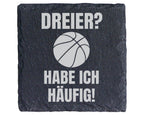 Schiefer Untersetzer Basketball Dreier Habe Ich Häufig - Geschenk Für  – Bild 1